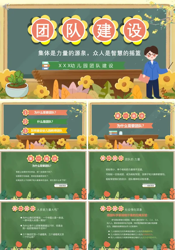幼儿园团队建设培训PPT课件免费下载