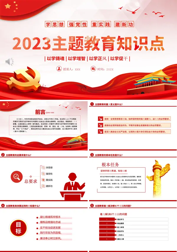 学思想强党性重实践建新功主题教育知识点PPT专题党课