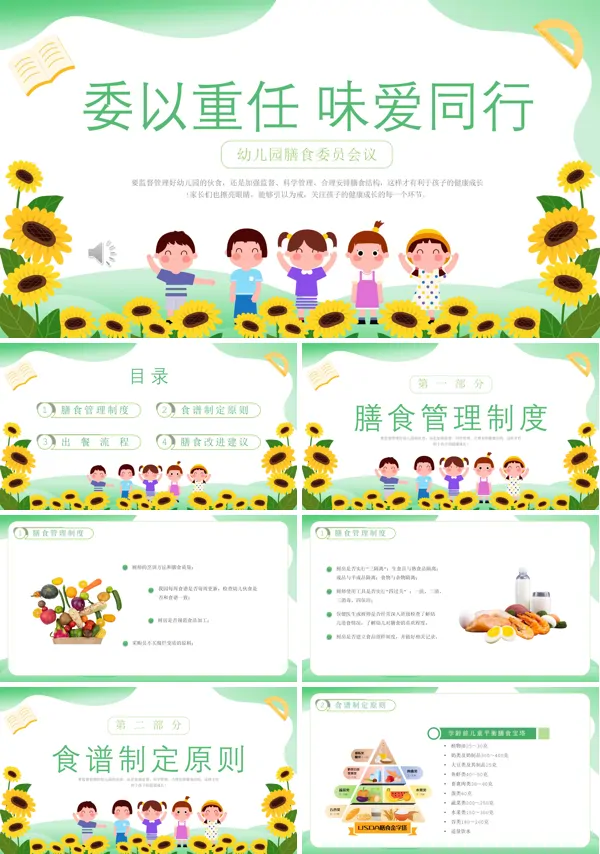 幼儿园膳食委员会会议动态PPT
