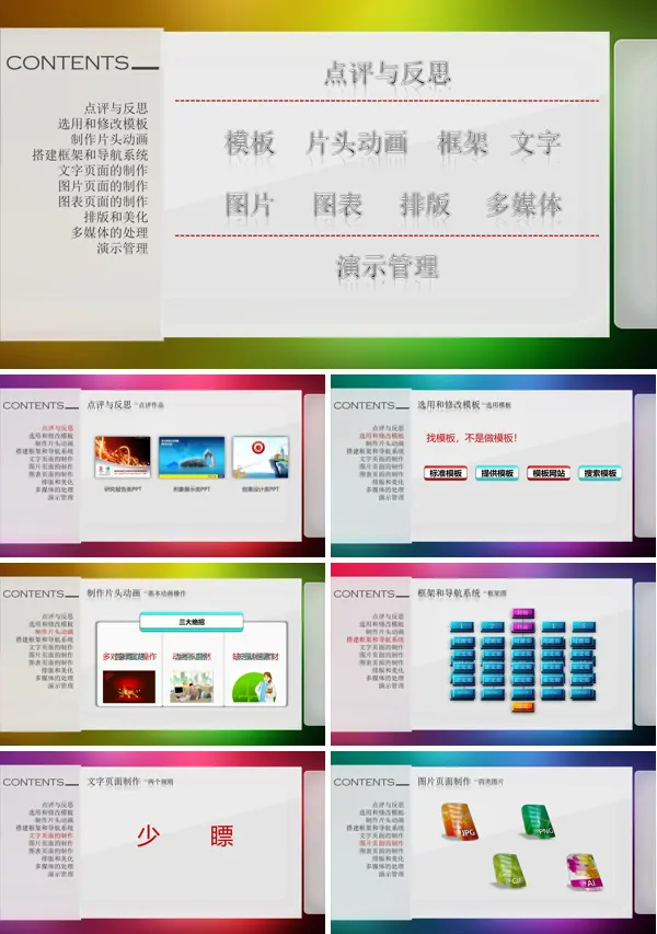 PPT目录导航动画转场过渡页