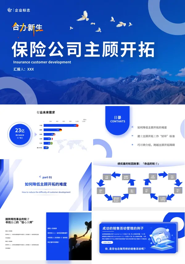 保险公司业务培训课件PPT模板