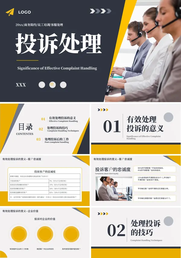 客户投诉处理技巧培训PPT模板