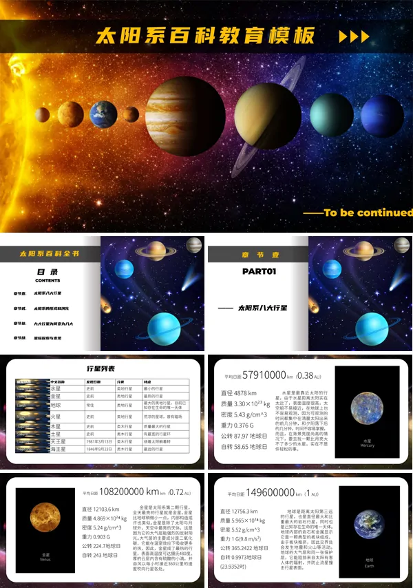 太阳系天文科普知识PPT课件