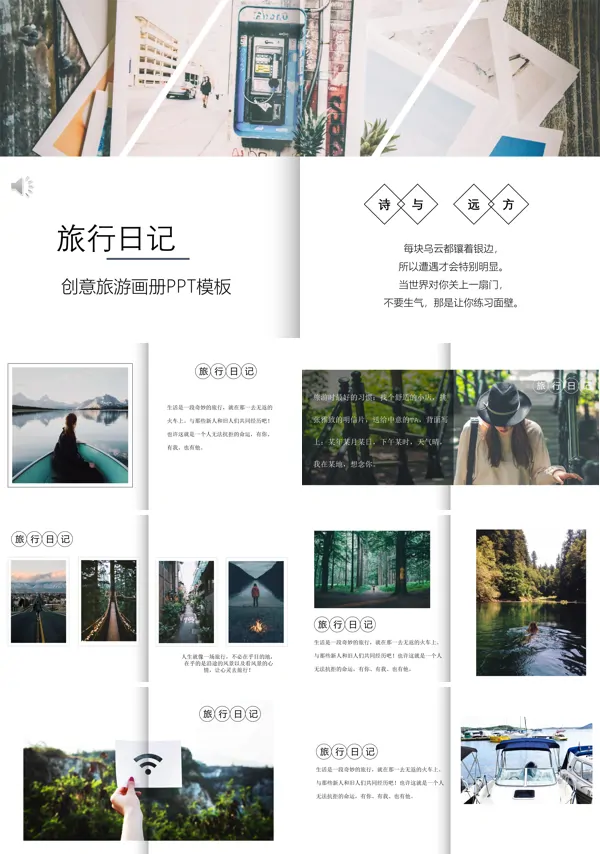 旅行相册PPT模板
