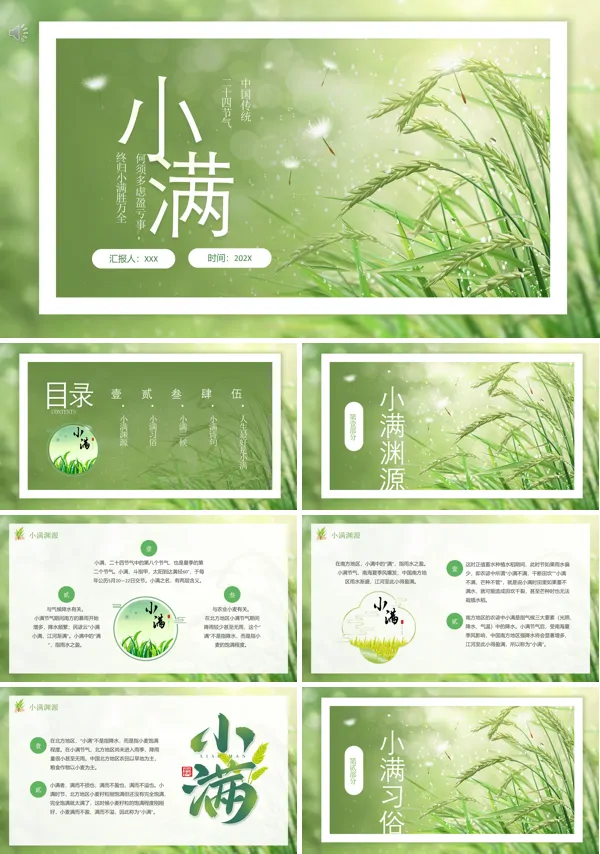 中国传统二十四节气小满介绍PPT课件
