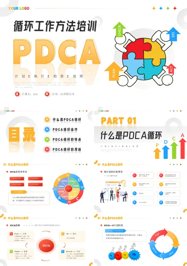 pdca管理循环培训PPT课件免费下载