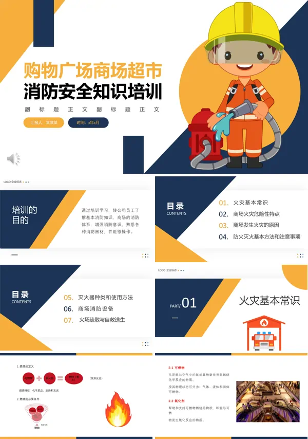 商场消防知识安全常识培训ppt课件