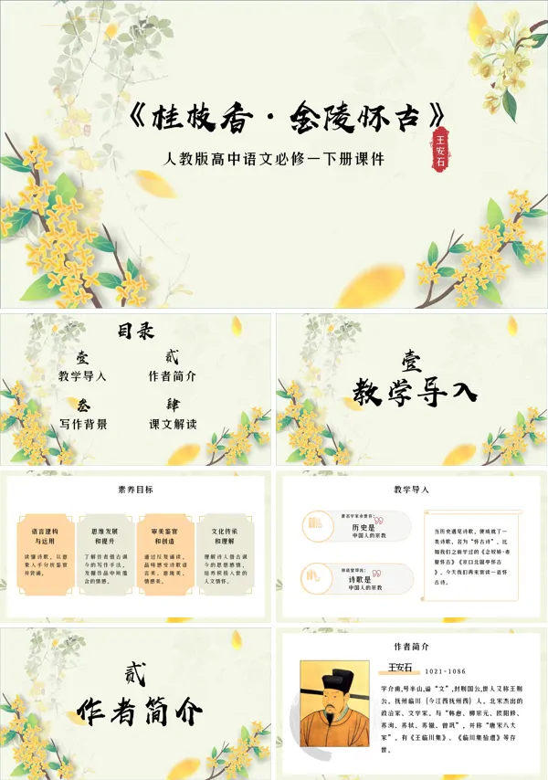 桂枝香·金陵怀古优秀课件PPT