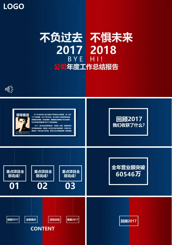 不负过去不惧未来年终总结PPT模板