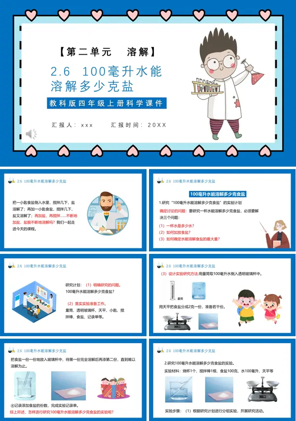 教科版四年级科学上册一百毫升水能溶解多少盐课件PPT