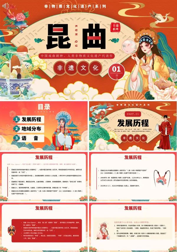 昆曲非遗文化介绍PPT课件