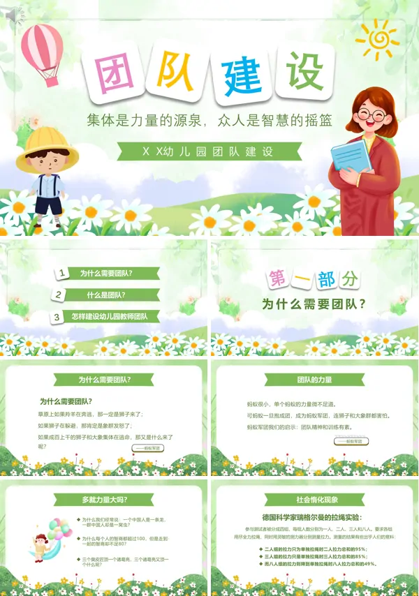 幼儿园教师团队建设培训课件PPT含讲稿