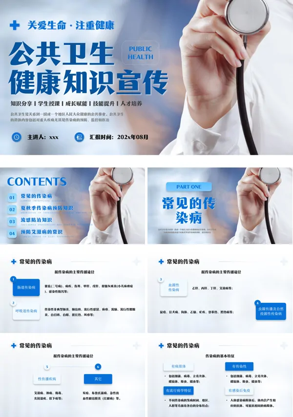 公共卫生健康知识宣传PPT