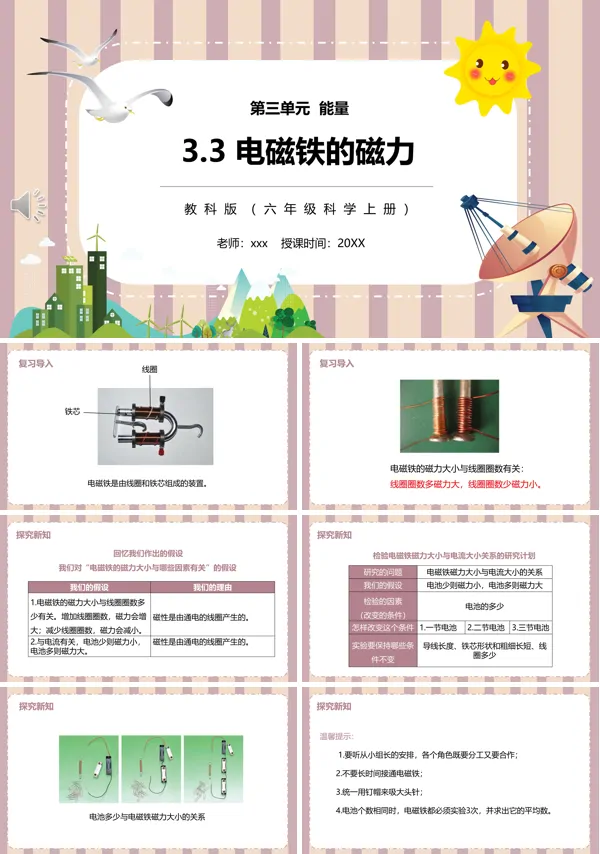 电磁铁的磁力PPT课件模板
