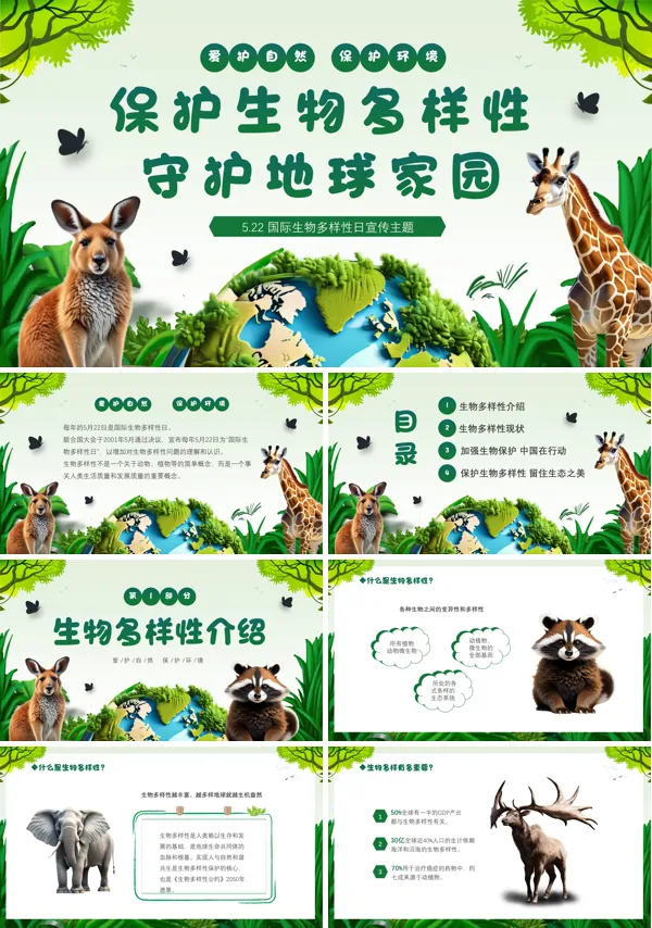 522国际生物多样日介绍PPT课件