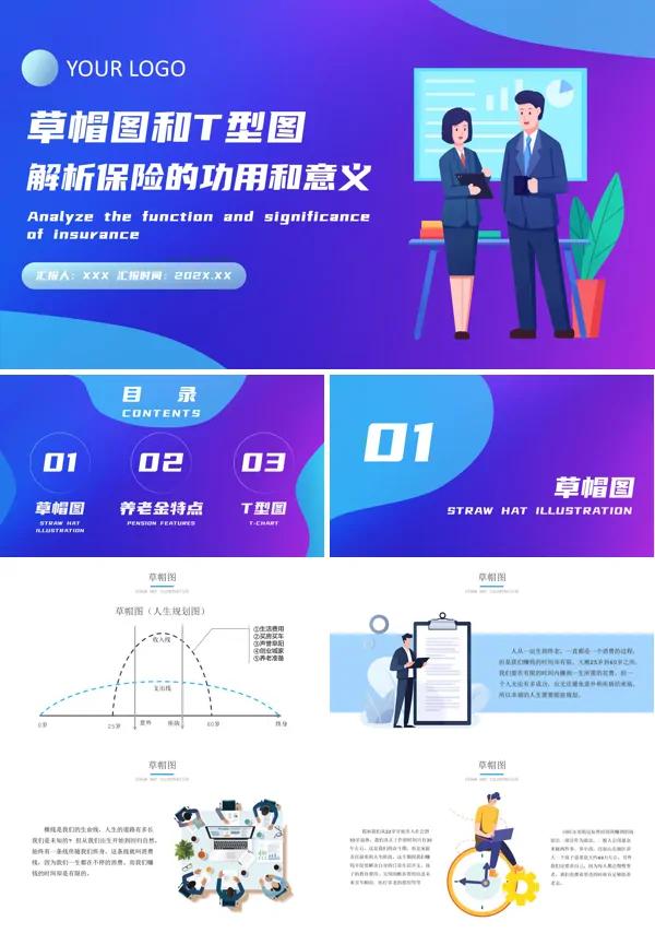 草帽图和T型图解析保险的功用和意义PPT课件