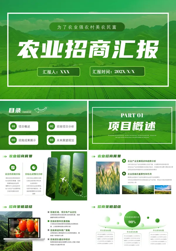 乡村农业发展规划商业计划书PPT