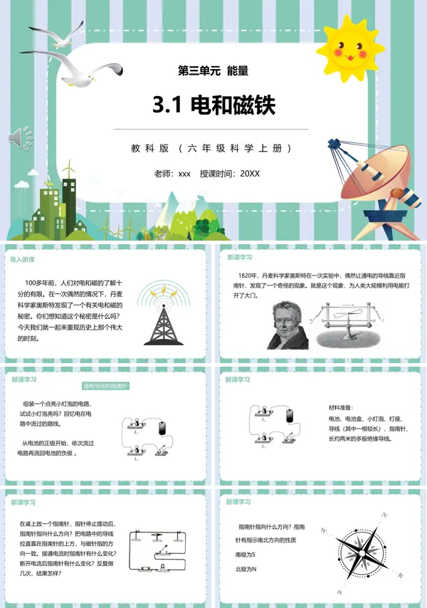 电和磁PPT课件模板