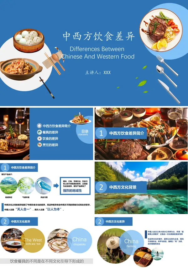 中西方饮食文化差异PPT