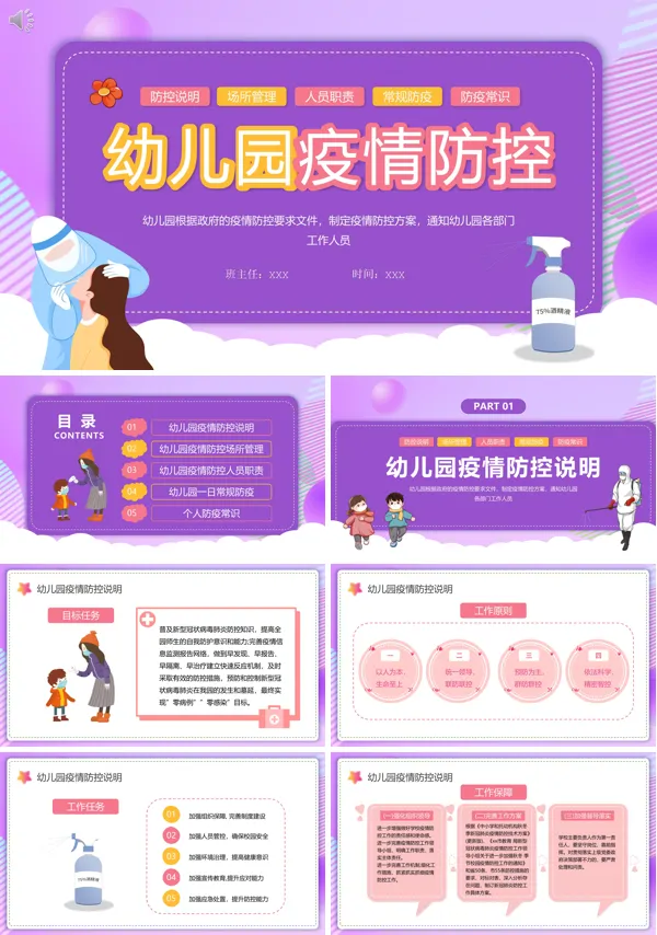 幼儿园疫情防控ppt内容
