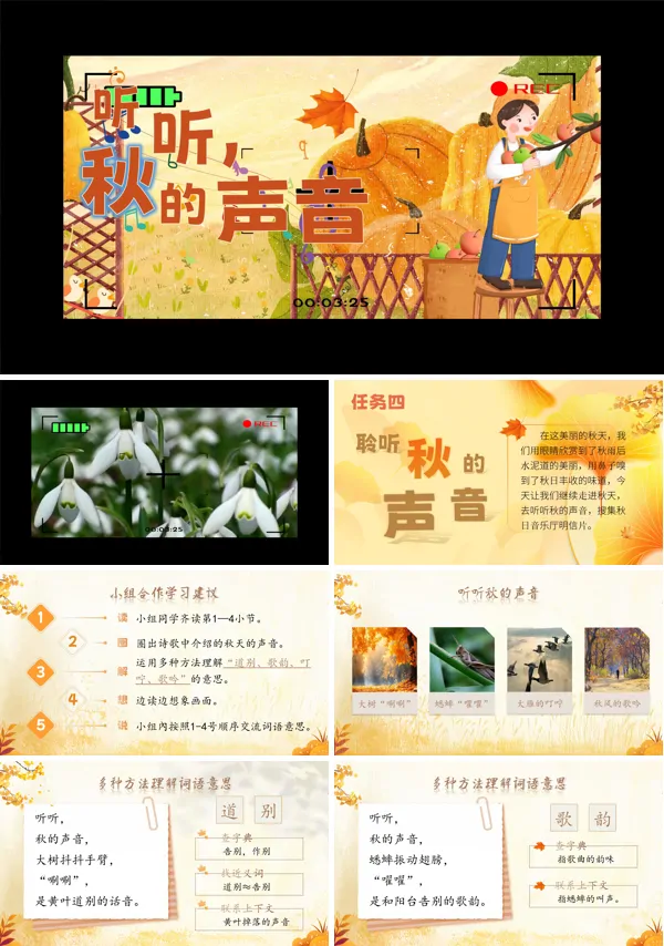 《听听秋的声音》语文三年级上册PPT课件含教案