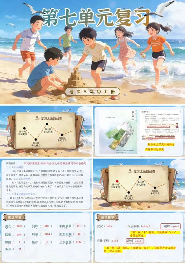 第七单元复习五年级上册ppt课件