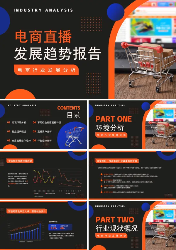 直播电商行业分析研究报告PPT课件