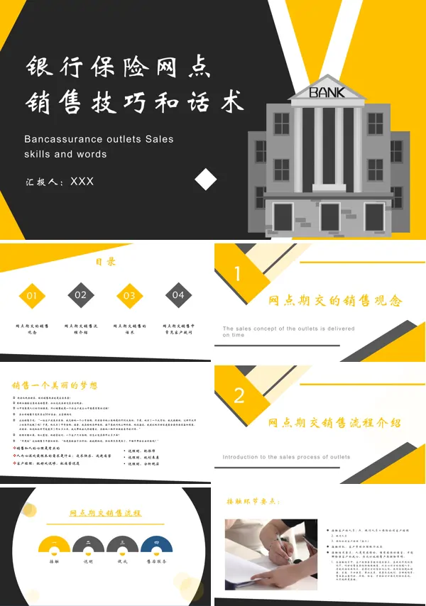 银行保险网点销售技巧和话术培训PPT课件免费下载