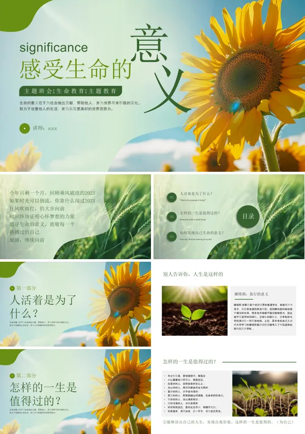 感受生命的意义PPT