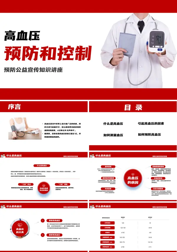 高血压的预防与控制的健康教育PPT
