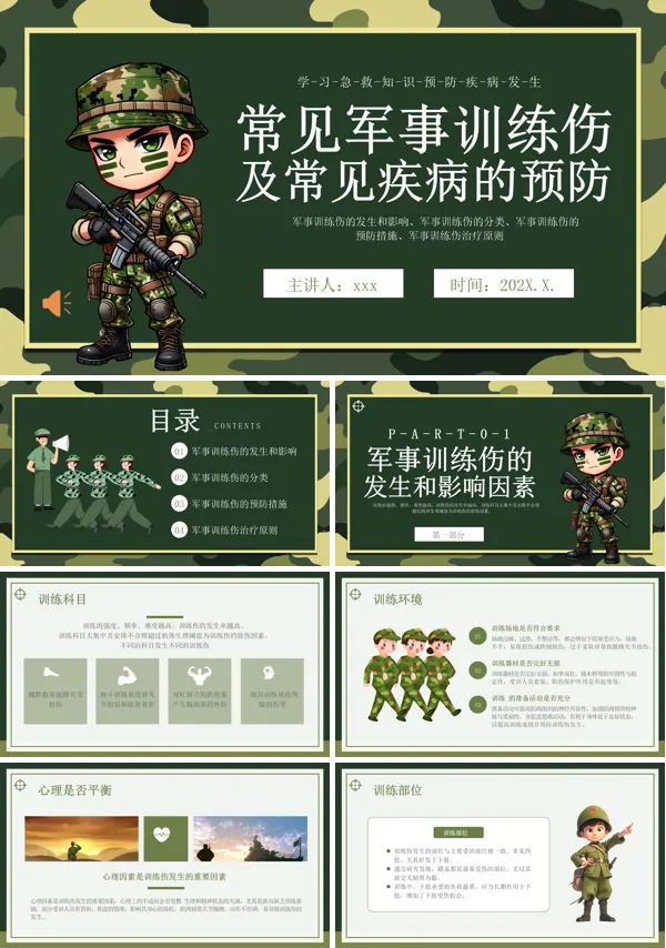 军事训练急救知识科普PPT课件含讲稿