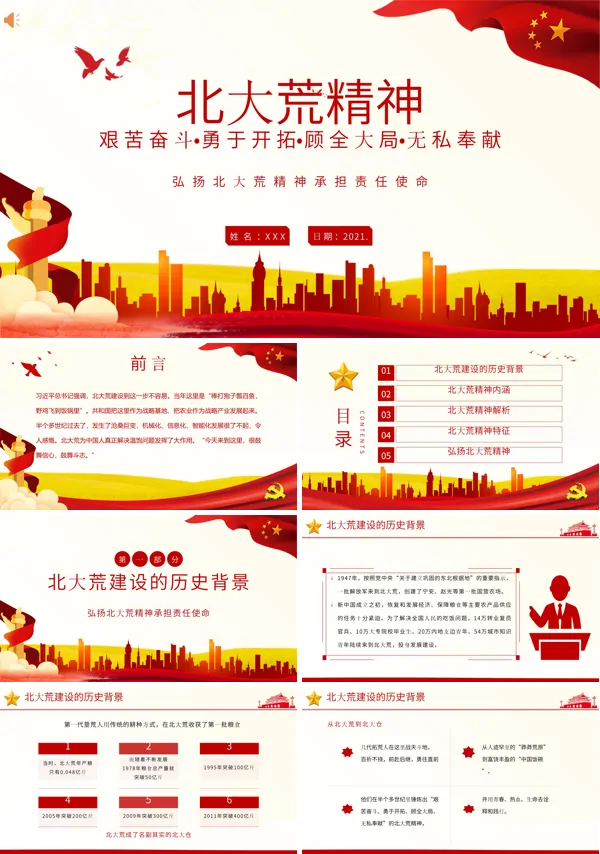 北大荒精神内涵ppt