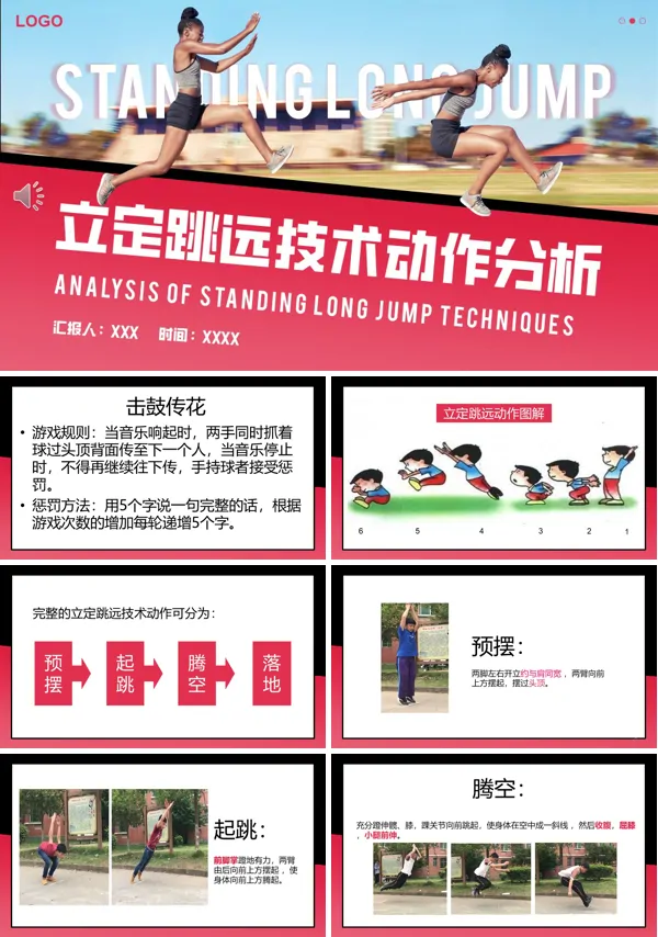 立定跳远技术动作分析教学详解PPT课件含讲稿
