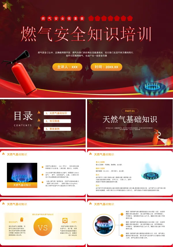 天然气安全教育燃气安全知识培训PPT课件