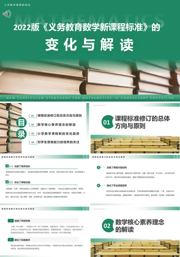 义务教育数学课程标准变化与解读PPT课件