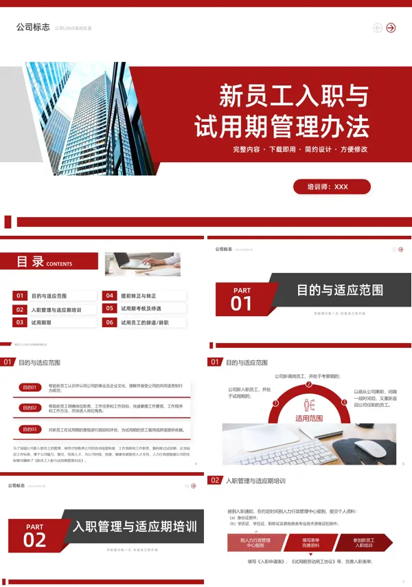 新员工入职与试用期管理办法培训PPT