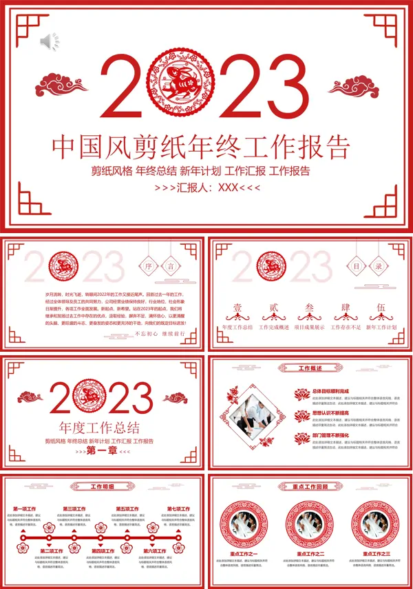 2023年终工作总结汇报PPT