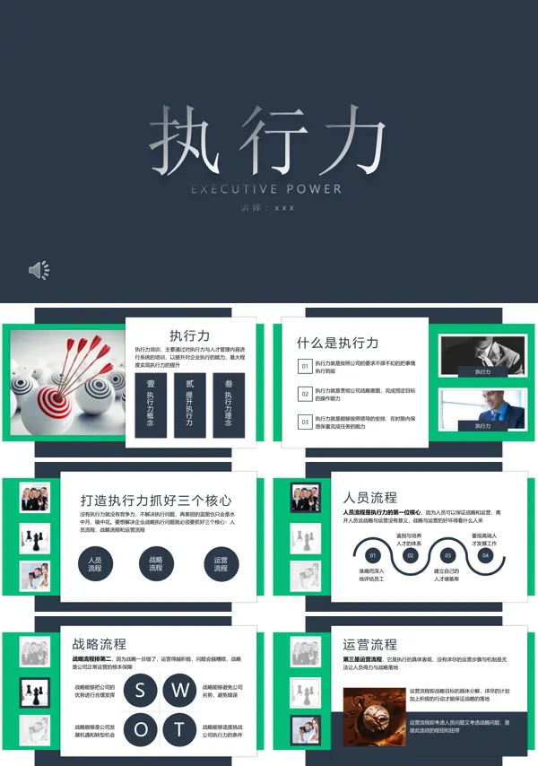 执行力商务培训PPT模板