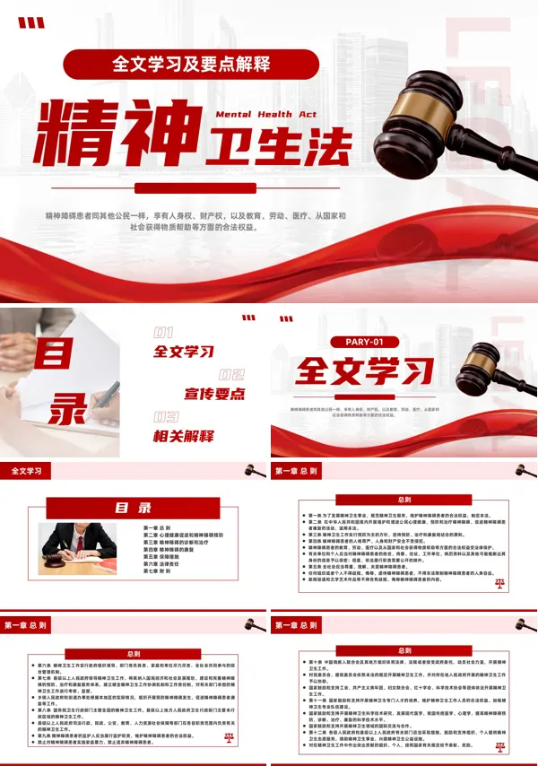 《中华人民共和国精神卫生法》全文学习与解读PPT课件含讲稿