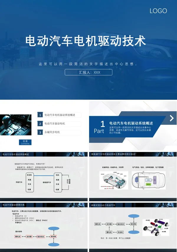 电动汽车电机驱动技术研究PPT课件模板