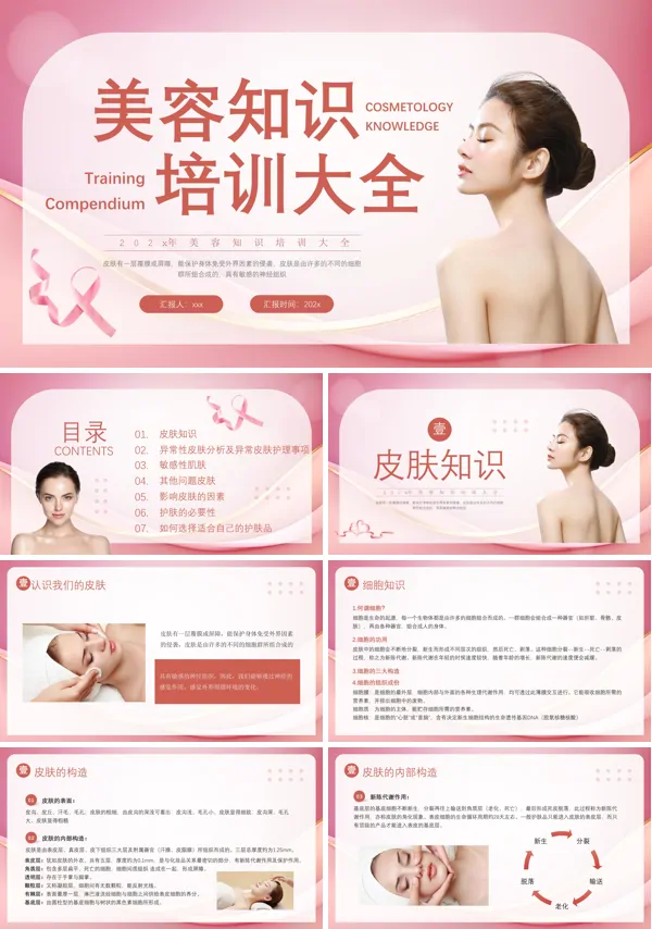 美容知识培训教案ppt