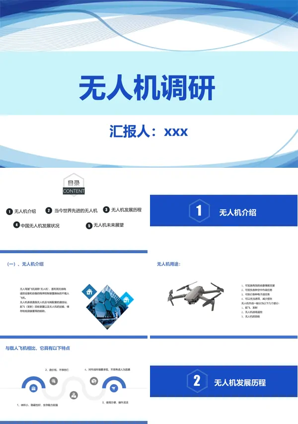 无人机调研分析报告PPT