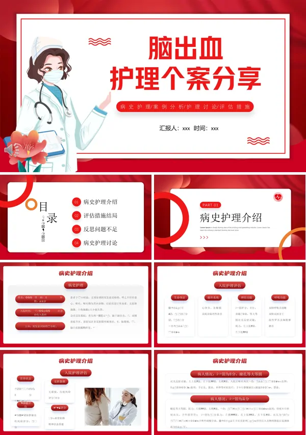 脑出血的护理个案分享PPT主题班会