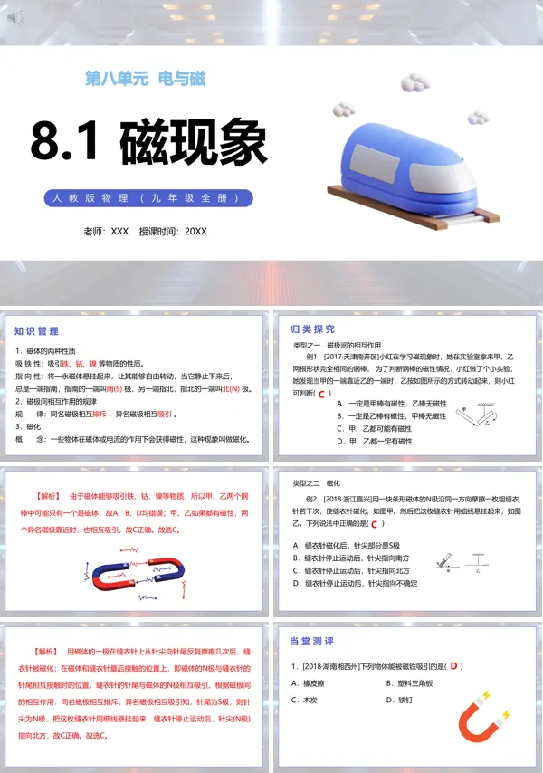 九年级物理磁现象教案PPT课件