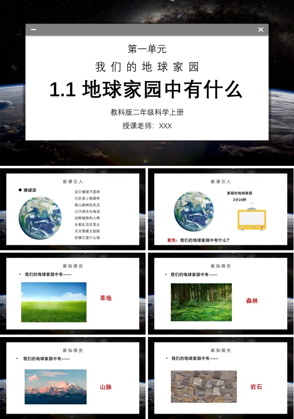《我们的地球家园-地球家园中有什么》PPT课件