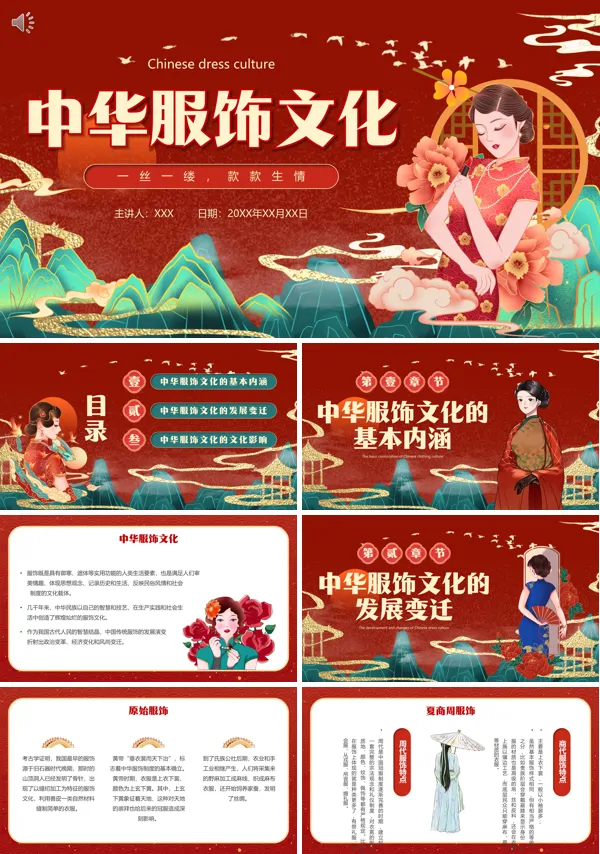 文化知识介绍中华服饰PPT课件