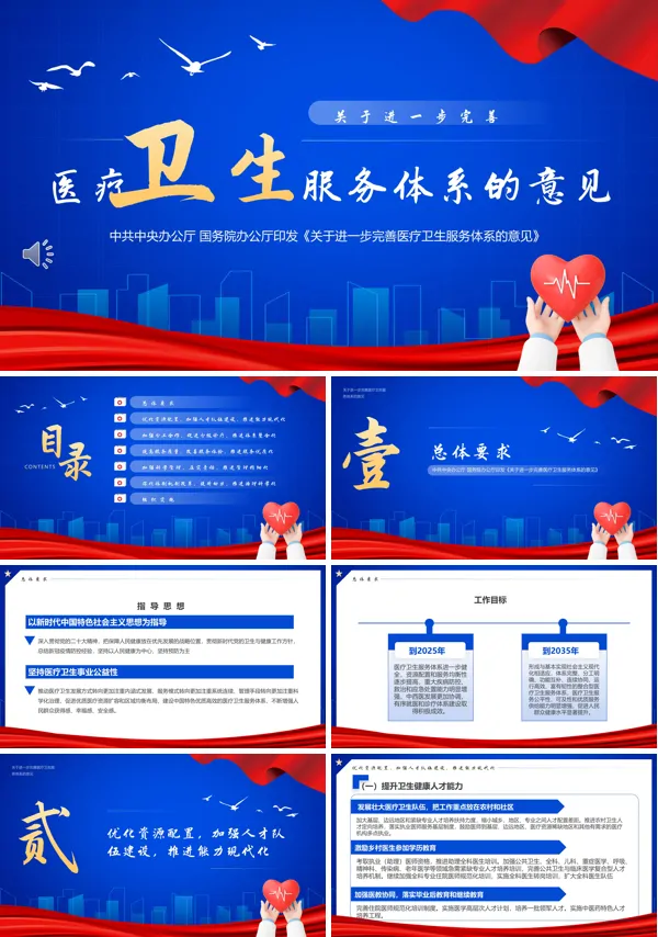 详细解读医疗卫生服务体系的意见PPT模板