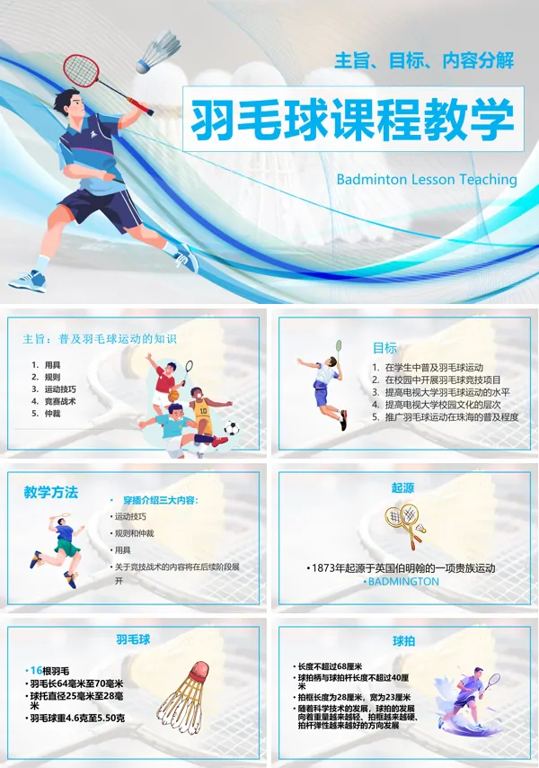 羽毛球运动体育运动基本理论PPT课件