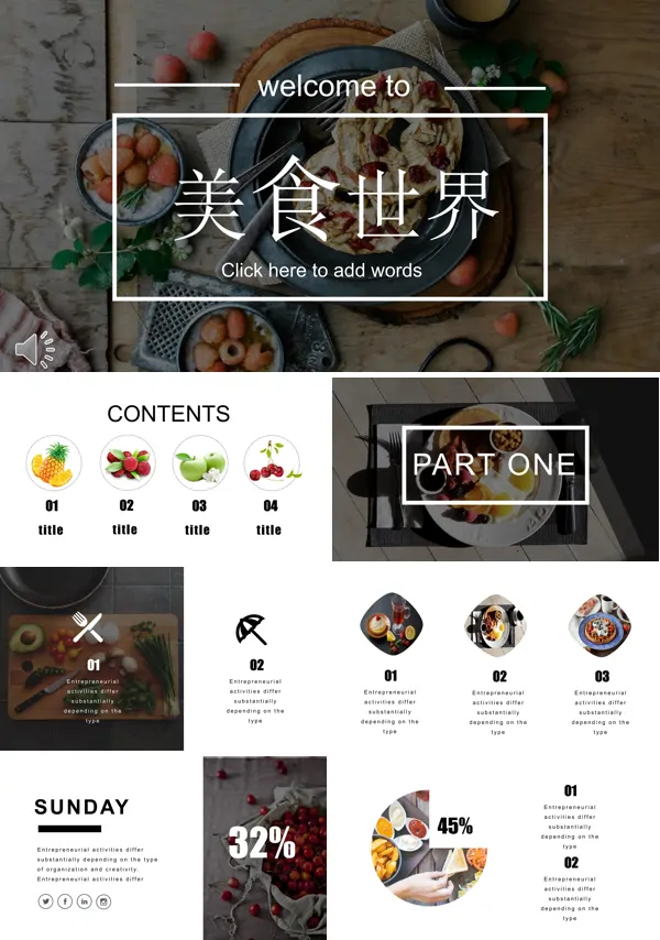美食PPT相册