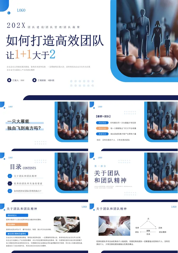 团队培训课件如何打造高效团队让1+1大于2 PPT